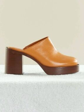 Simon Miller 7 Designer Low Raid Platform Clog Heel Leather Boho Luxury Modern